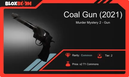 Another Coal Gun 2021 in MM2? Purchase it Now at Bloxboom!