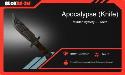 Apocalypse (Knife) MM2: A Powerful Weapon in Roblox Murder Mystery 2