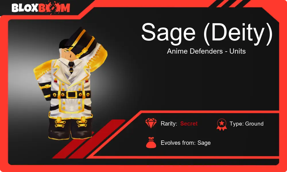 Sage Deity in Anime Defenders - Bloxboom