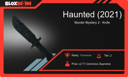 Haunted (2021) - The Terrifying Knife in Roblox MM2