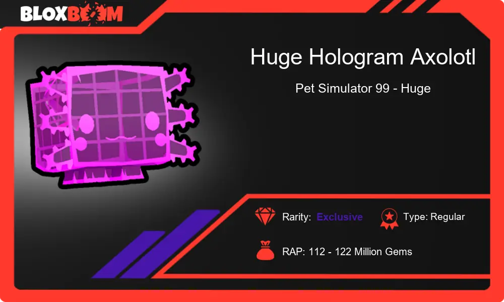 Get Ready to Rock: Epic Huge Hologram Axolotl Action