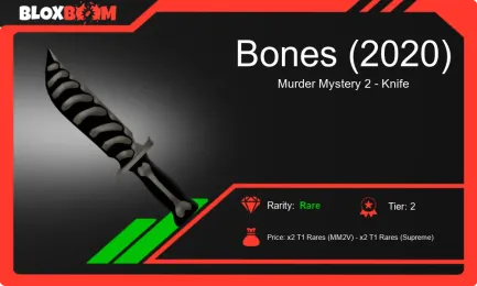 What is Bones (2020) worth in MM2? Exploring the value and trading of this rare Roblox knife