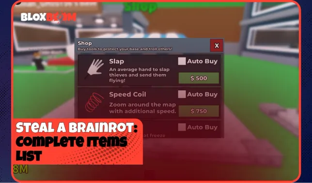 Steal a Brainrot: Complete Items List
