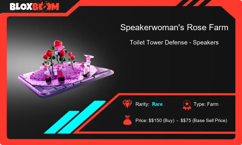 Understanding Speakerwoman's Rose Farm in Roblox Toilet Tower Defense