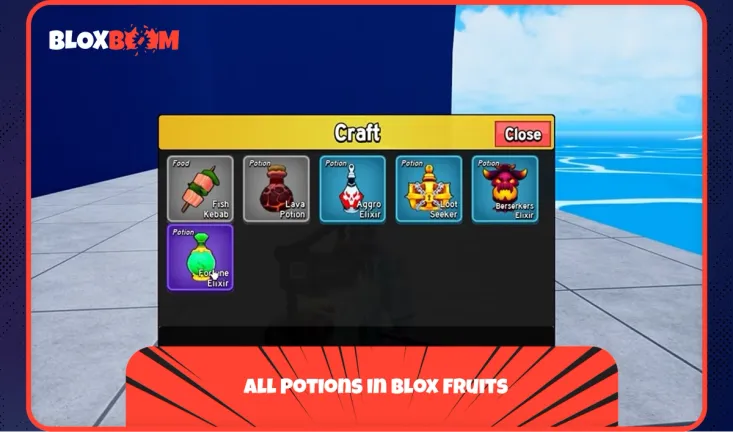 All Potions in Blox Fruits