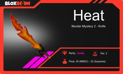Heat MM2: A Valuable Godly Knife in Roblox Murder Mystery 2