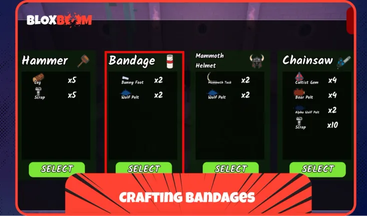 Crafting Bandages