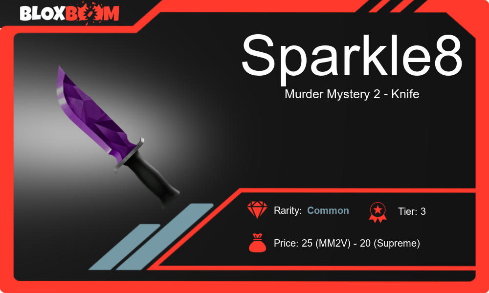 Sparkle8: A Valuable Purple Knife in Roblox Murder Mystery 2