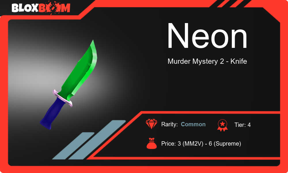 Neon MM2: The Valuable Knife in Roblox Murder Mystery 2