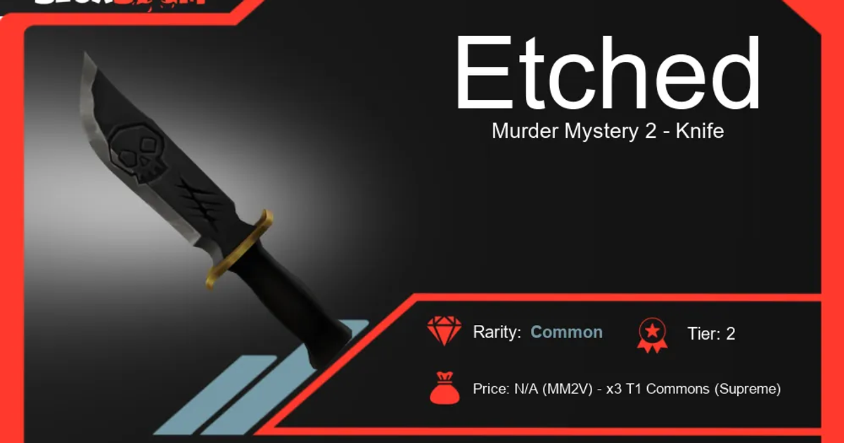 Learn to Get the Etched Knife: Roblox Murder Mystery 2's Exclusive ...