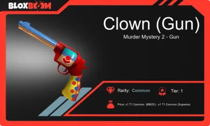 Clown Gun MM2: Get it Now at Bloxboom!