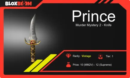 Get Your Hands on the Enchanted Prince MM2 Knife in Roblox Murder Mystery 2!