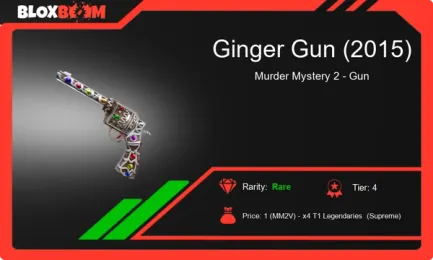 Ginger Gun 2015 in MM2: Shop here at Bloxboom now!