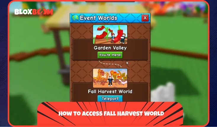 How to Access Fall Harvest World