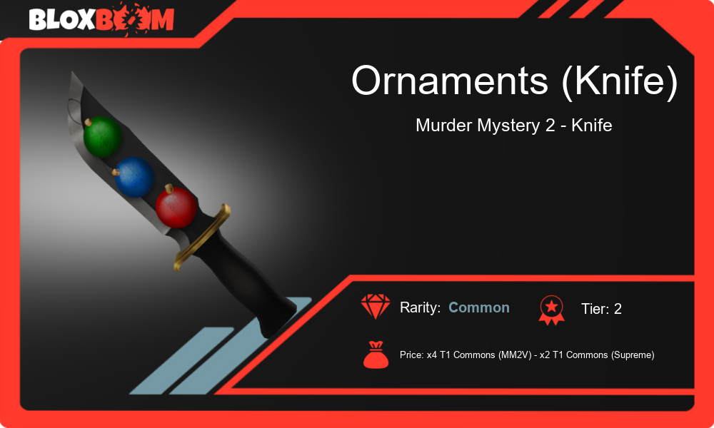 What is the Worth of Ornaments Knife in MM2?