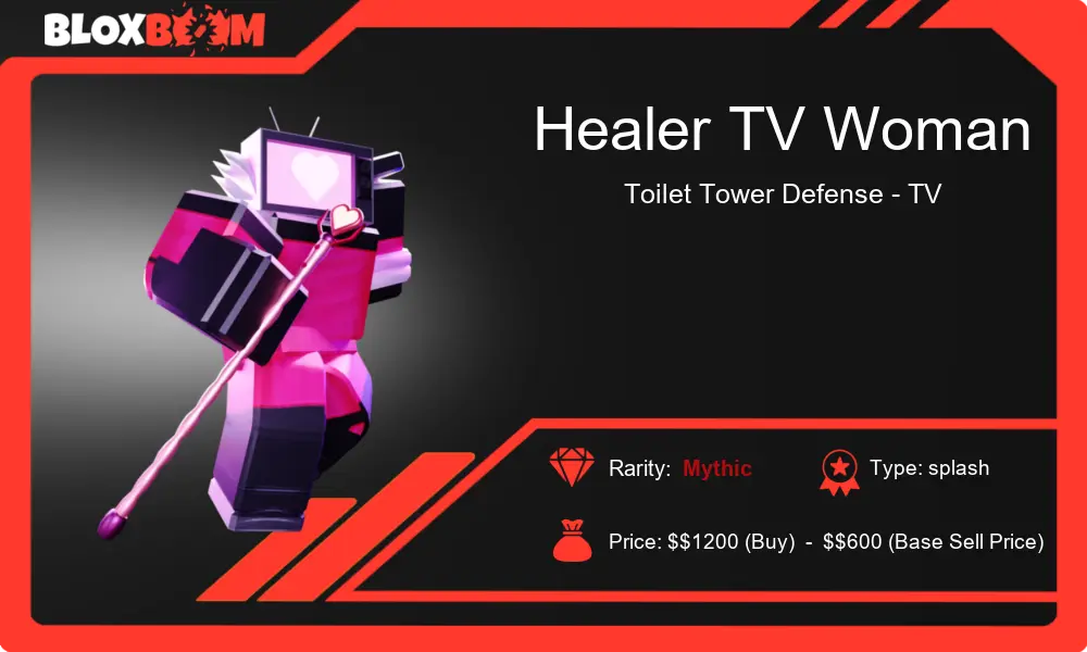 Heal your Base with the Power of Healer TV Woman in Toilet Tower Defense!