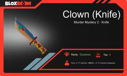 MM2 Clown Knife guide: Learn item value, how to obtain, and enhance your gaming experience. Delve into the gaming world now!"