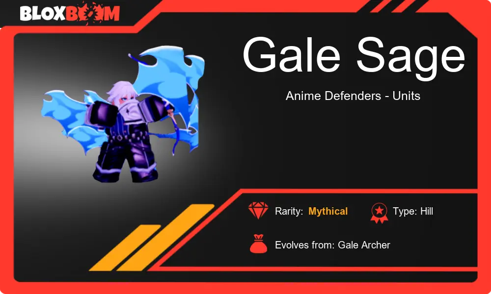 Gale Sage in Anime Defenders:  Buy Now on Bloxboom.com