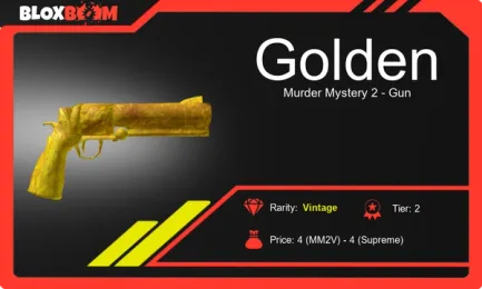 Golden MM2 Gun: Is It Really Worth It? Check it Now on Bloxboom!