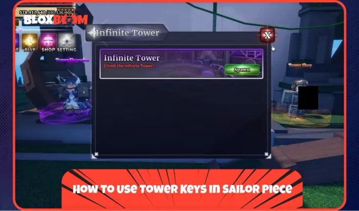 How to use tower keys in sailor piece