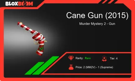 Cane Gun 2015 MM2: Unlock it at Bloxboom!