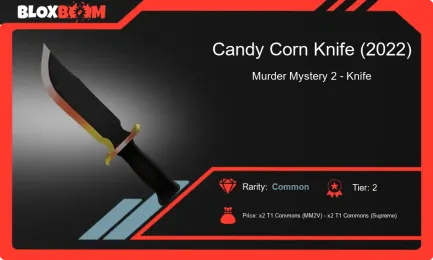 Candy Corn 2022 MM2 Knife in Roblox: Trading Mastery