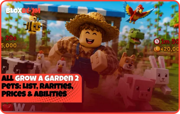 All Grow a Garden 2 Pets: List, Rarities, Prices & Abilities
