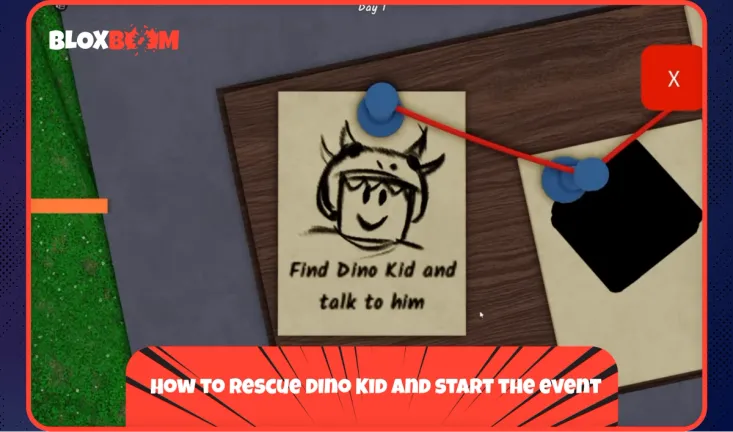 How to rescue Dino Kid and start the event