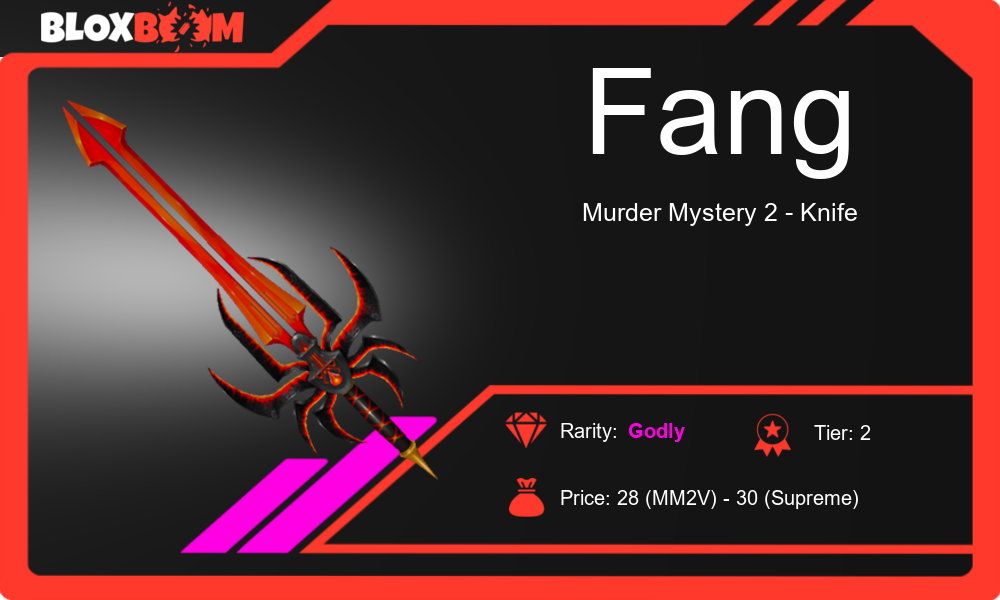 Fang The Ultimate Knife in Roblox MM2 Tips, Value, and Trades!