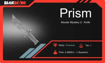 Get Prism MM2 Knife in Roblox Murder Mystery 2!