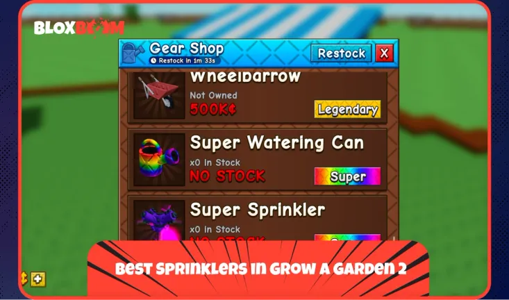Best Sprinklers in Grow a Garden 2