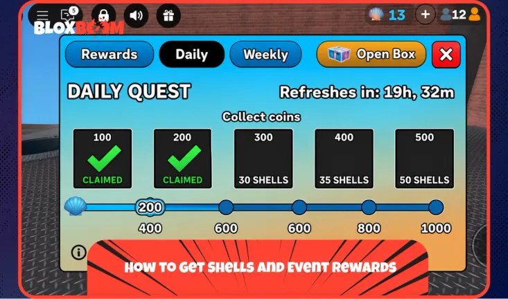 How to Get Shells and Event Rewards