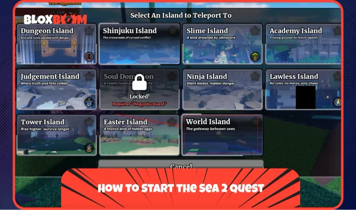 How to Start the Sea 2 Quest