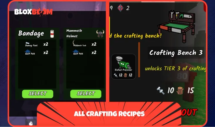 All Crafting Recipes