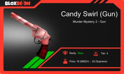 Purchase now the Candy Swirl Gun MM2 at Bloxboom!