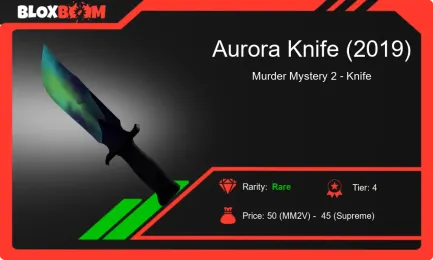 Aurora Knife (2019) MM2: The Rare In-Game Weapon