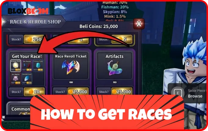 How to Get Races in Sailor Piece