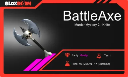 The BattleAxe: A Godly Knife in Roblox Murder Mystery 2