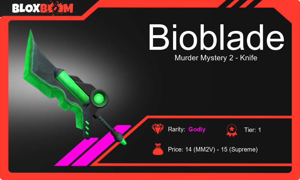 Bioblade MM2: A Godly Knife in Roblox Murder Mystery 2