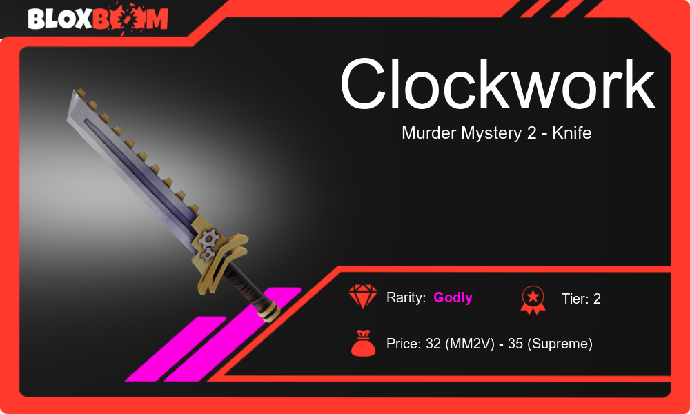 Learn about the Clockwork MM2 Knife in Roblox Murder Mystery 2 - Your ...