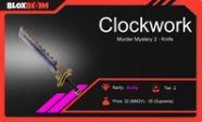 Learn About The Clockwork MM2 Knife In Roblox Murder Mystery 2 Your 