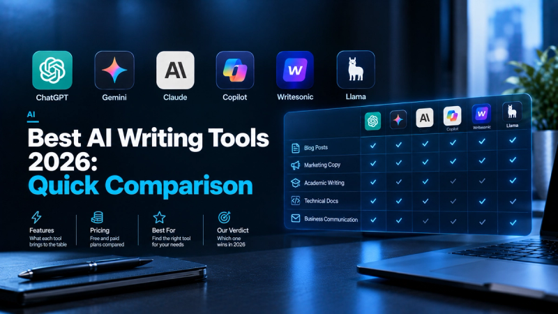 Image of Best AI Writing Tools 2026: Quick Comparison