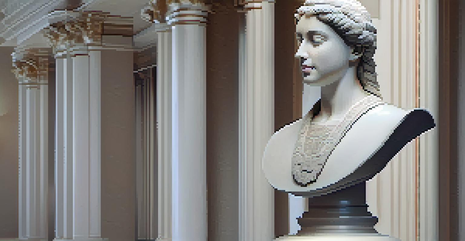 An intricately detailed sculpture from digital carving displayed on a pedestal in a gallery.