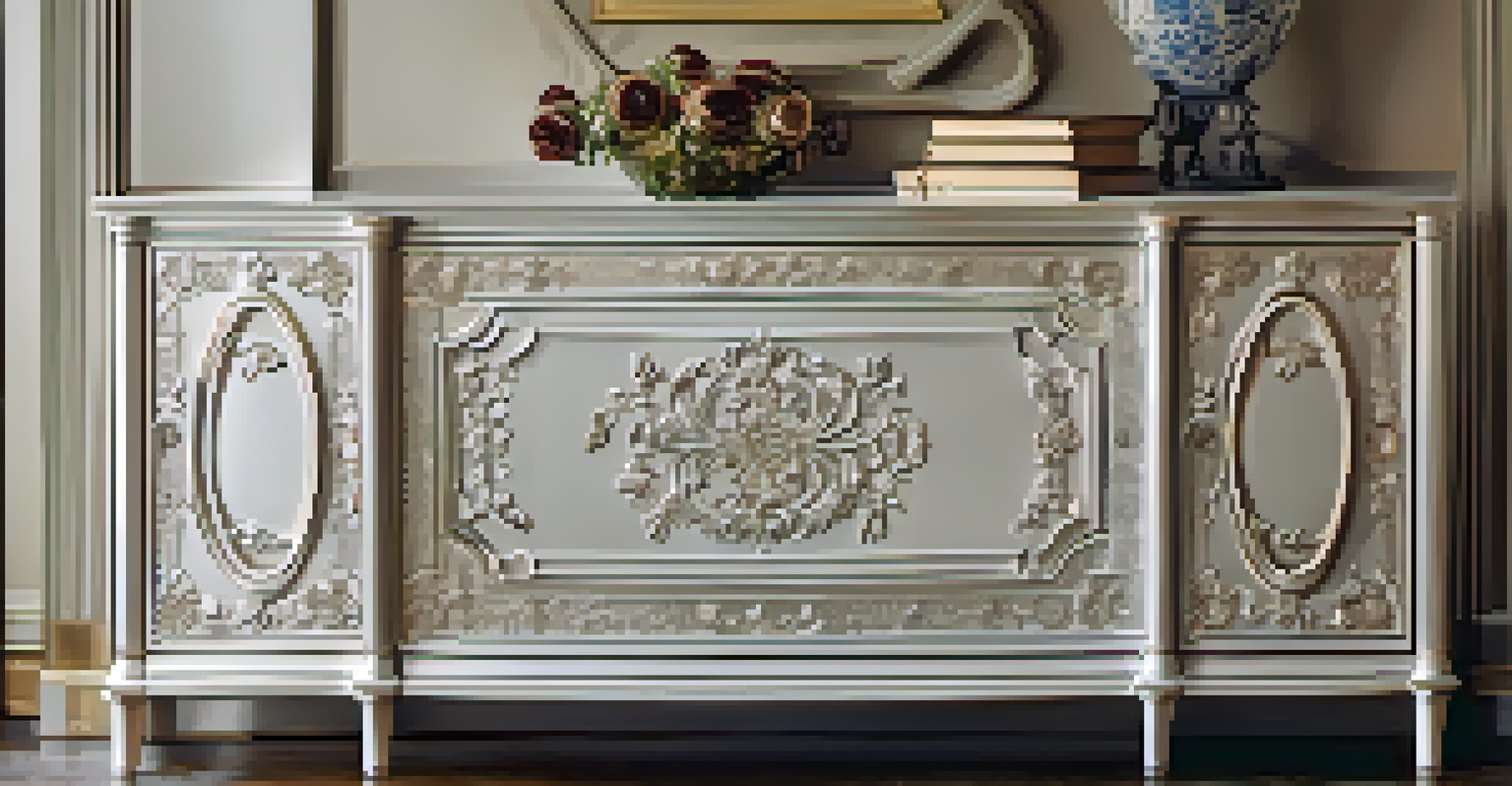 An elegant antique furniture piece blending traditional and modern carving techniques.
