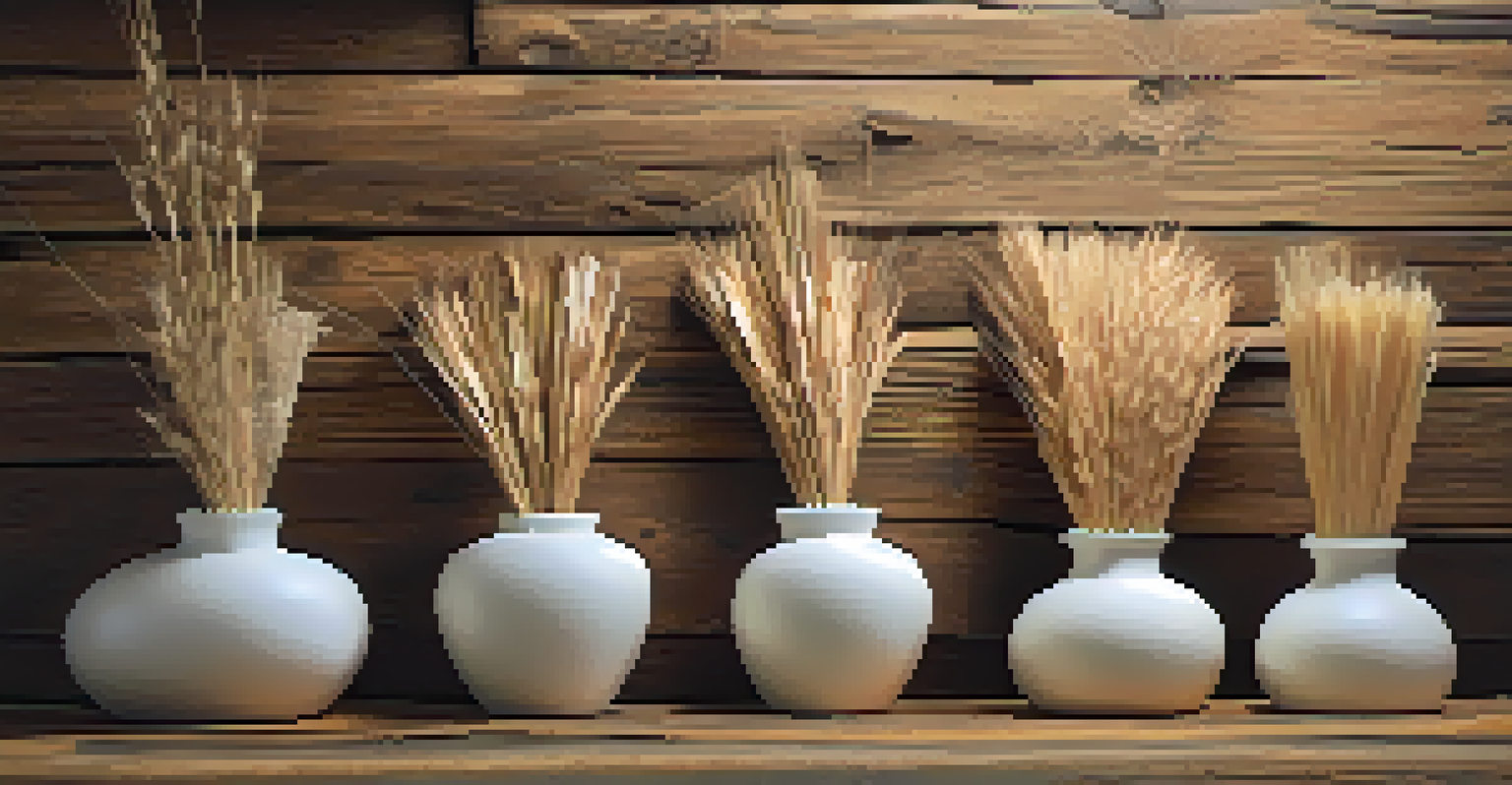 A collection of biodegradable carving materials displayed artistically on a rustic wooden background, highlighting their textures and finishes in warm lighting.