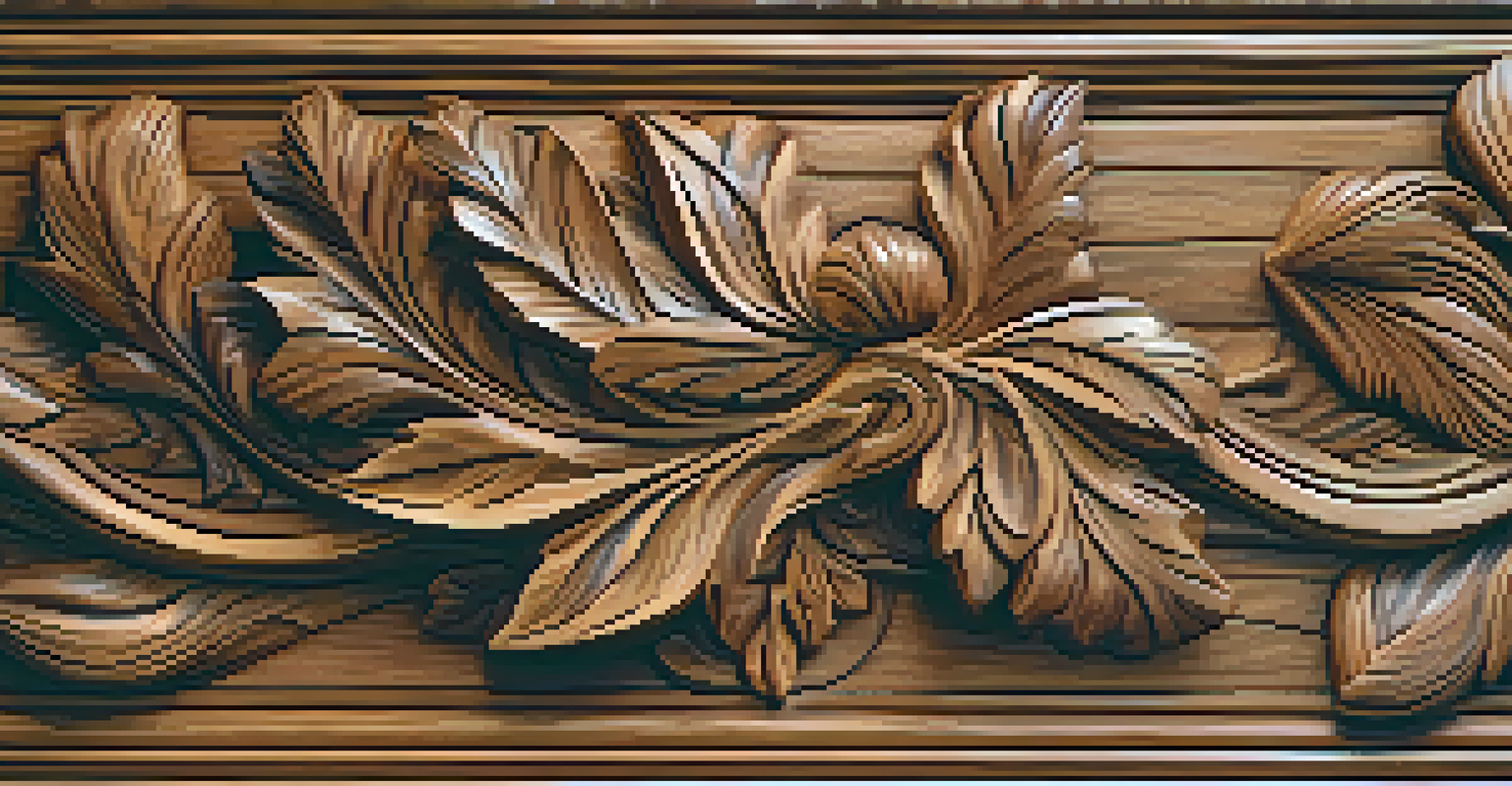A detailed close-up of a lifelike wood carving of an animal, showcasing intricate fur and smooth surface textures.