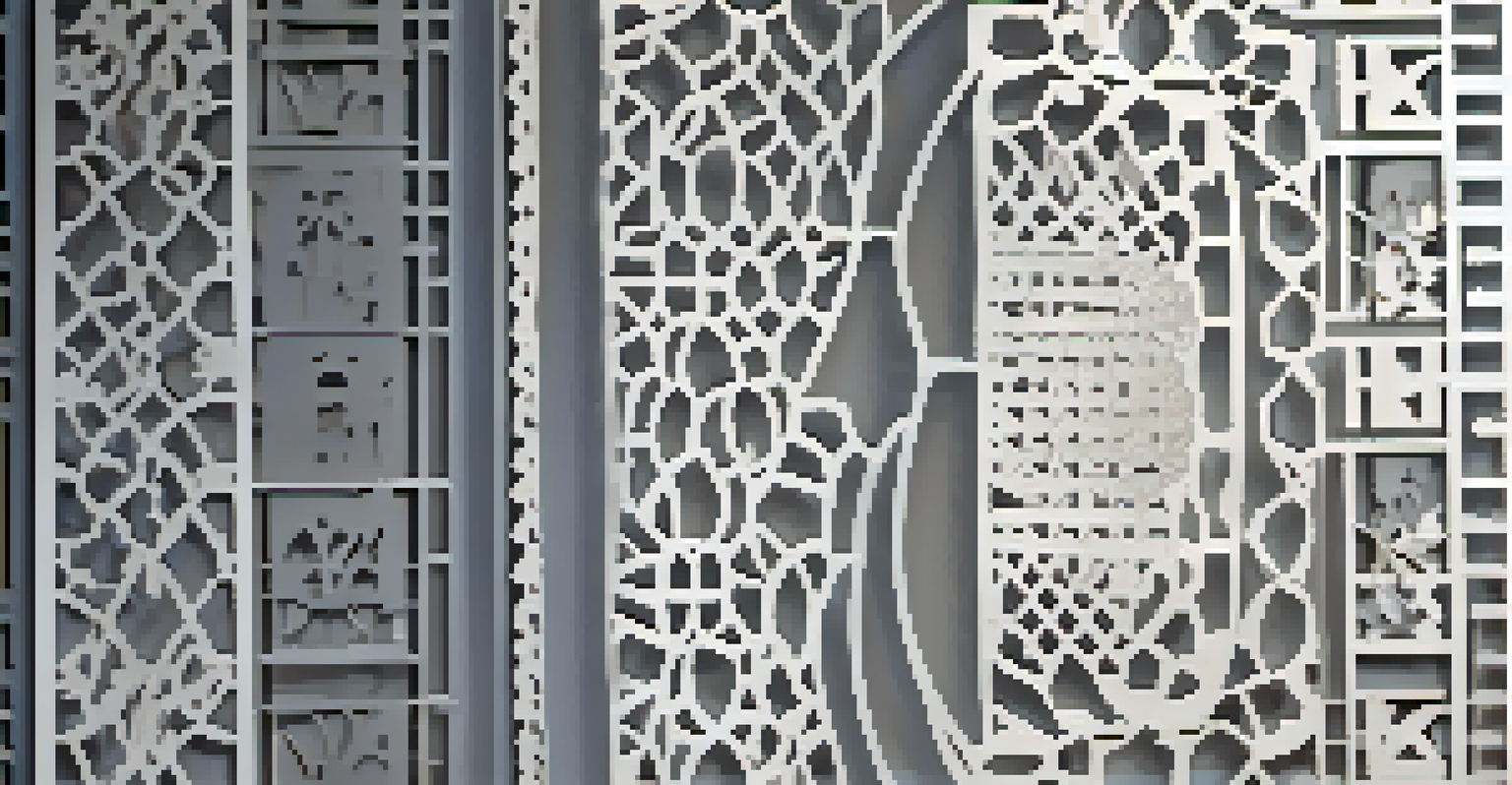 A modern fashion piece with intricate laser-cut designs against a simple background, emphasizing the interplay of light and shadows.