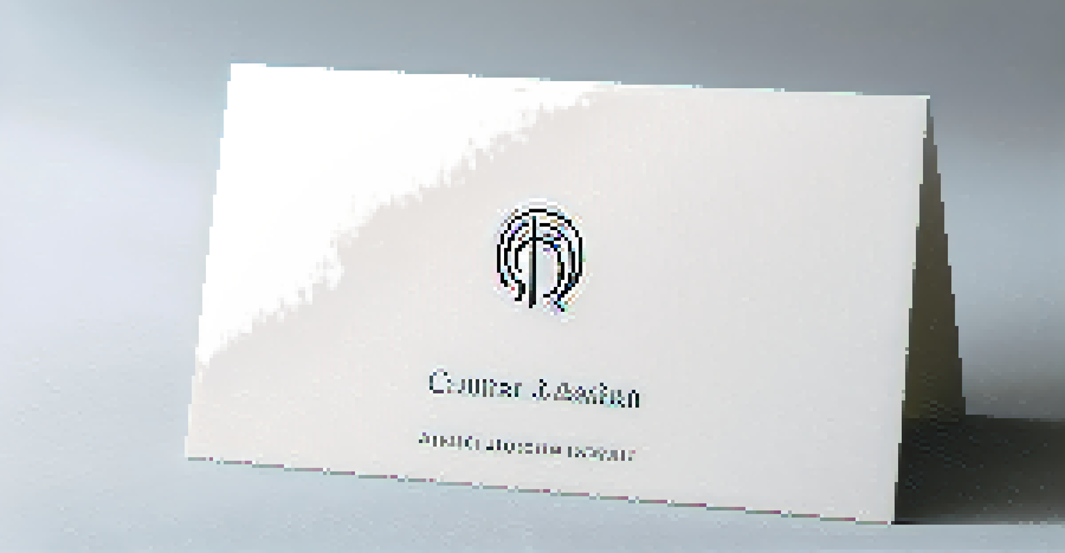 A modern business card with a bas-relief logo that slightly protrudes, featuring a minimalist design and soft shadows.
