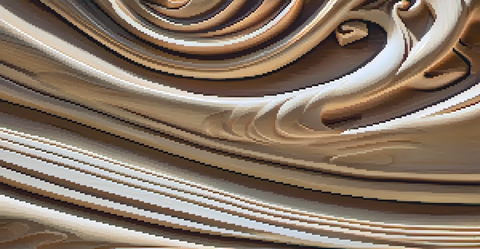 Close-up of a wooden sculpture with intricate carvings and natural lighting.