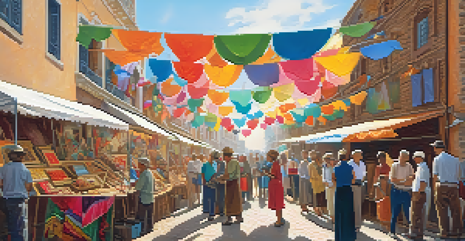 A lively outdoor event showcasing artisans displaying their carved artworks for charity.
